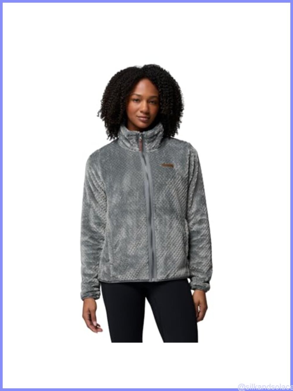 Sherpa Fleece Full Zip Jacket High-Pile Stand Collar Women's
